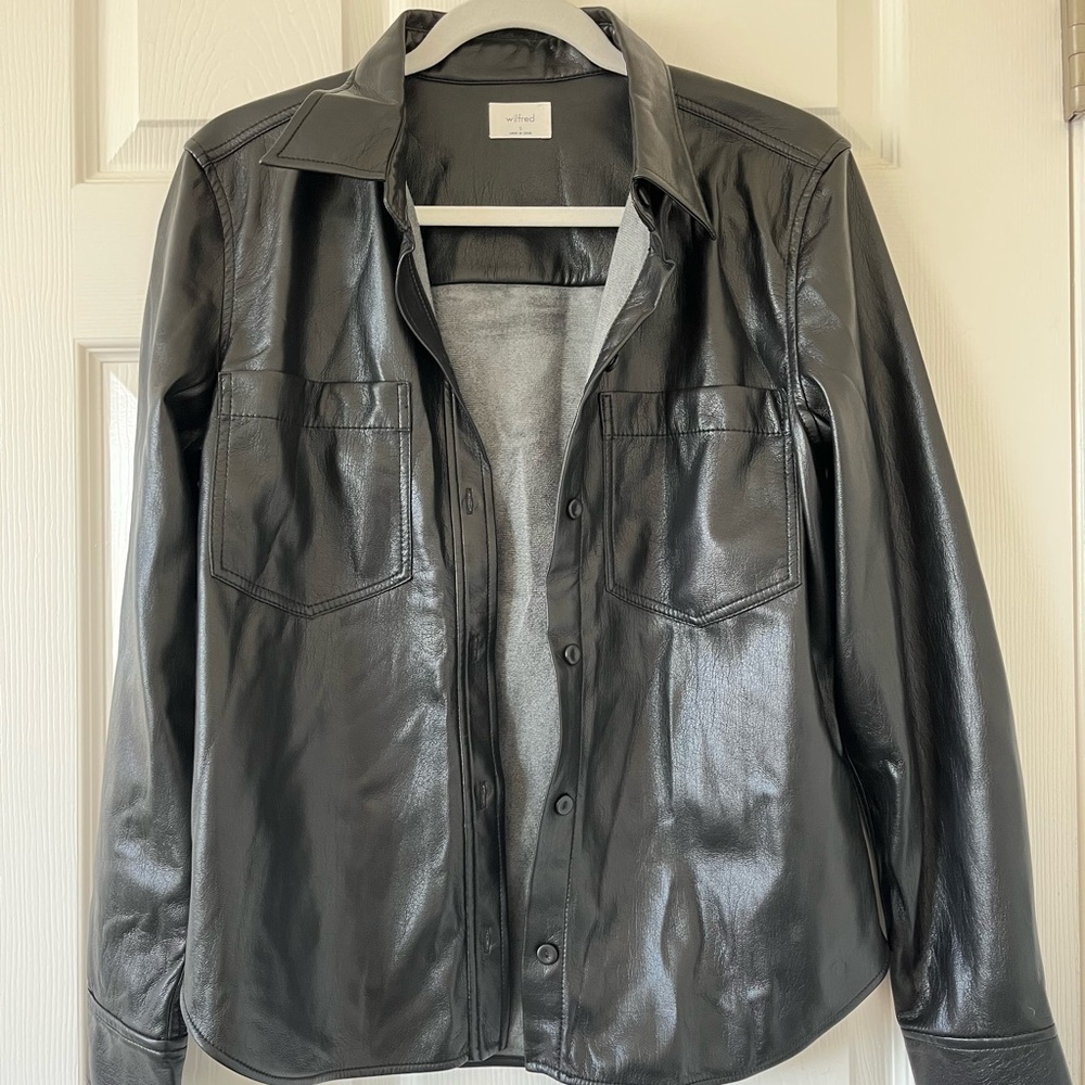 Aritzia Leather Shacket